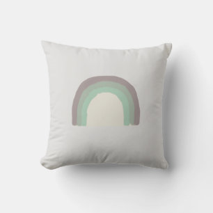 Rainbow Green Ombre Painting Pattern Throw Pillow