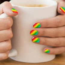 Rainbow Green Yellow Red Stripes
