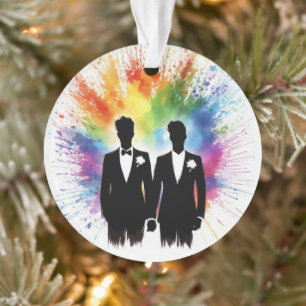 Rainbow Grooms First Christmas Ornament