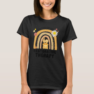 Rainbow Groovy Peace Restorative Therapy Vintage T-Shirt