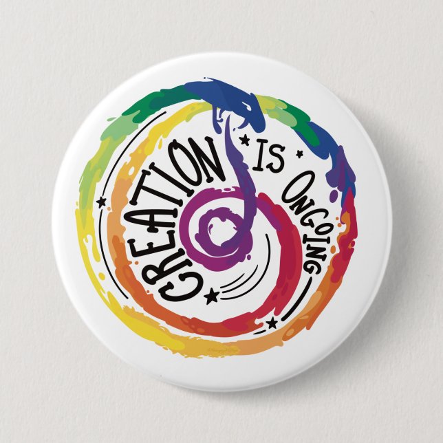 Rainbow Growth Mindset Teacher Button (Front)