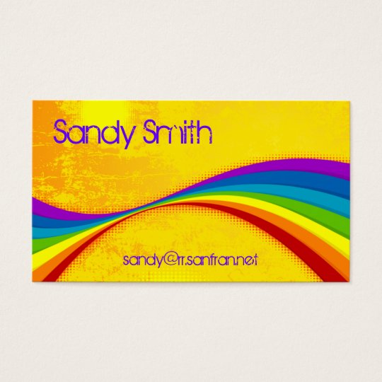 Rainbow Grunge Business Card