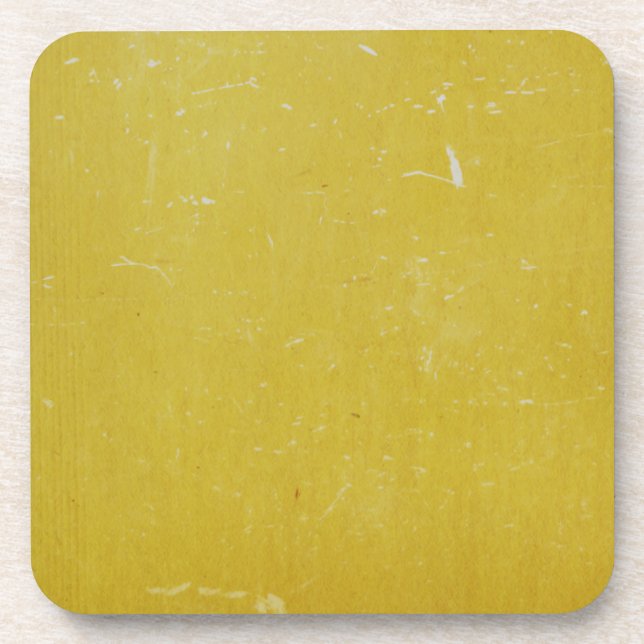 Rainbow Grunge Yellow Coaster (Front)