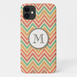 Rainbow Grunge Zigzag Chevrons iPhone 11 Case
