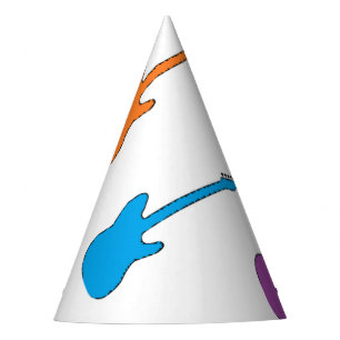 Rainbow Guitar Party Hats