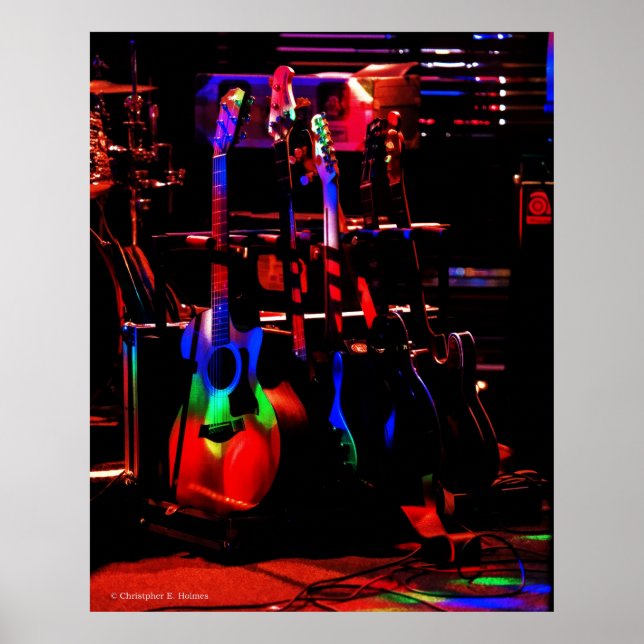 Rainbow Guitar Poster (Front)