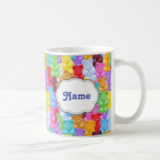 Rainbow Gummy Bear Personalised Mug (Right)