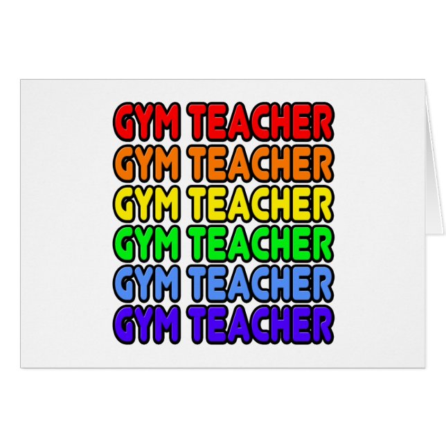 Rainbow Gym Teacher (Front Horizontal)