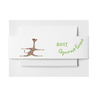 Rainbow Gymnastics by The Happy Juul Company Invitation Belly Band