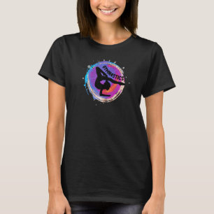 Rainbow Gymnastics Girls Womens Colourful Pink Pur T-Shirt