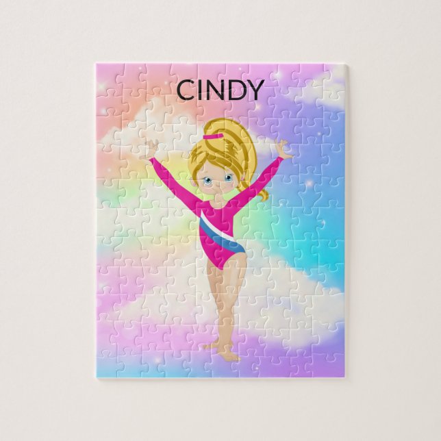 RAINBOW GYMNASTICS GYMNAST PUZZLE PERSONALIZED (Vertical)