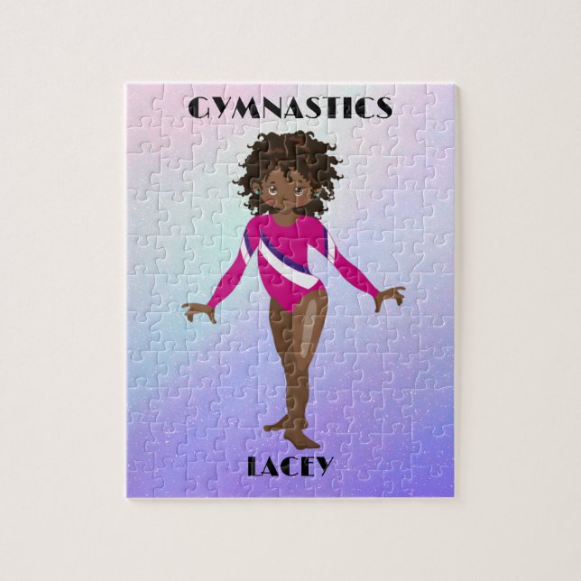 RAINBOW GYMNASTICS GYMNAST PUZZLE Personalized (Vertical)