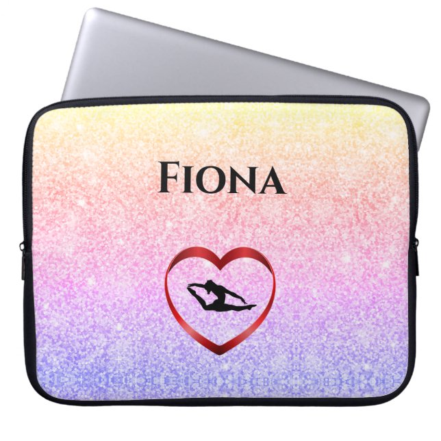 Rainbow Gymnastics Neoprene Laptop Sleeve Custom (Front)
