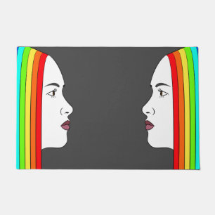 Rainbow Hair Doormat