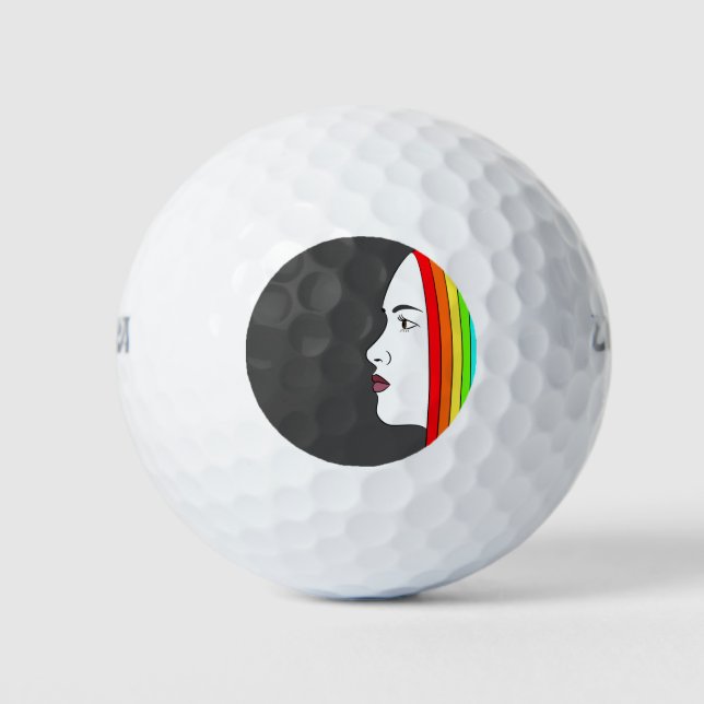Rainbow Hair Golf Balls (Front)