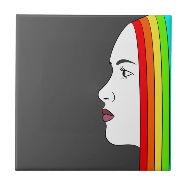 Rainbow Hair Tile (Front)