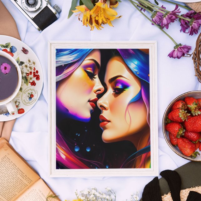 Rainbow Hair Women in Love Poster (Creator Uploaded)