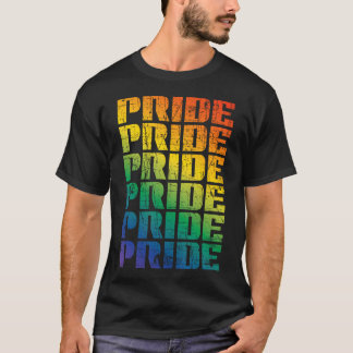 Rainbow Hand Print More Love Less Hate Proud Lgbt T-Shirt