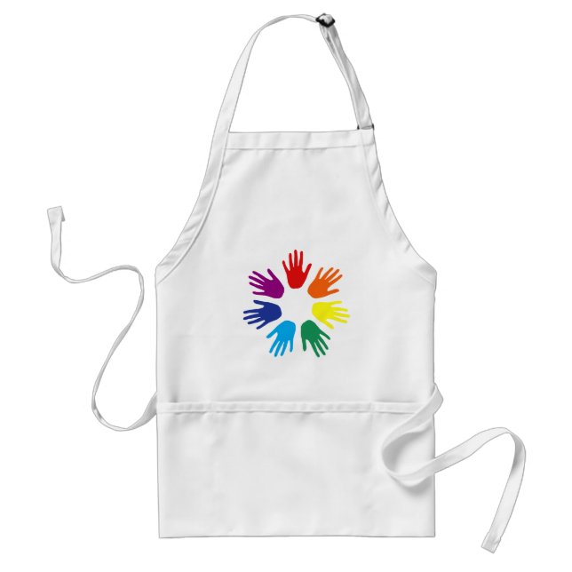 Rainbow hands standard apron (Front)