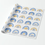 Rainbow hanukkah celebration wrapping paper<br><div class="desc">Hip and modern Hanukkah pattern.
This is a modern and contemporary design,  made for the Jewish holiday Hanukkah.</div>