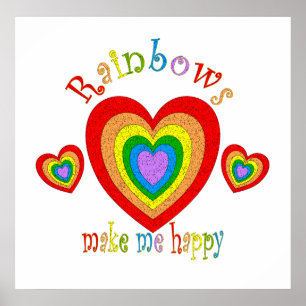 Rainbow Happiness Poster