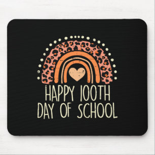 Rainbow Happy 100th Day School Cute 100 Days Teach Mouse Mat