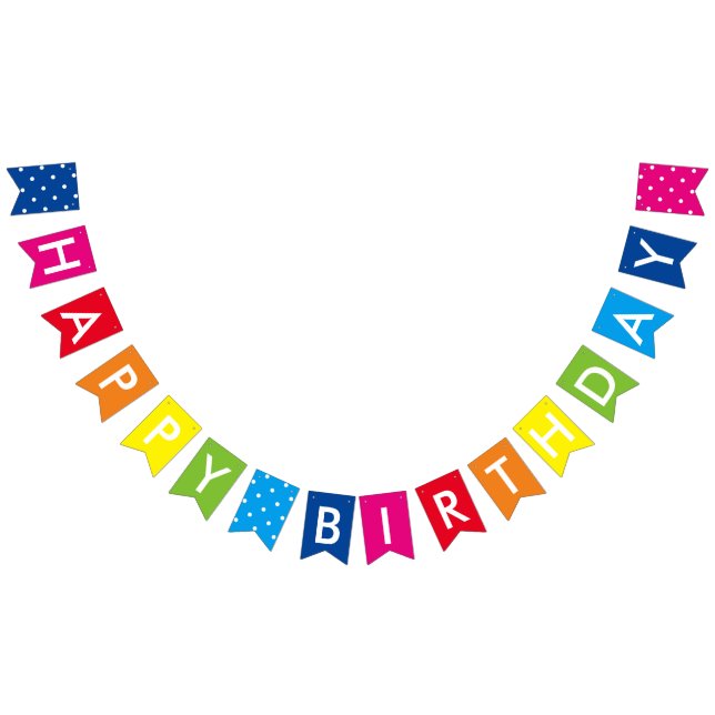 Rainbow Happy Birthday Bunting (All)
