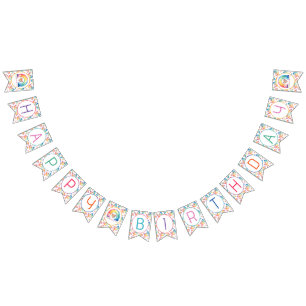 Rainbow Happy Birthday Bunting Banner