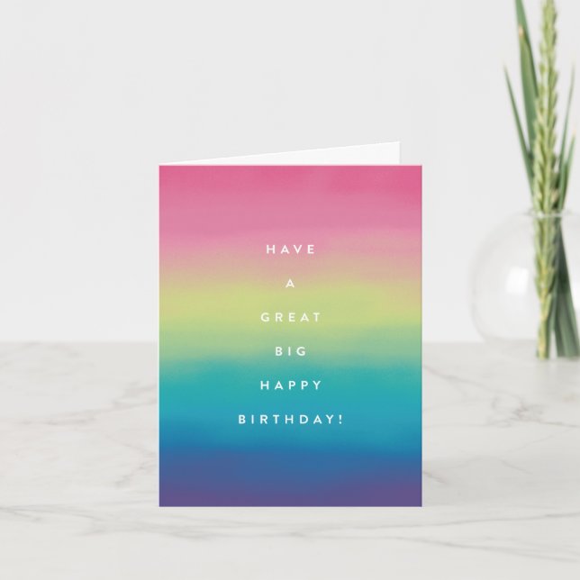 Rainbow Happy Birthday Card (Front)