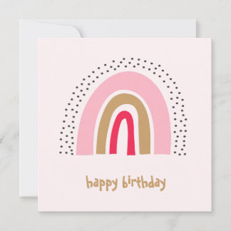 Rainbow Happy Birthday Card - Girl Card Birthday