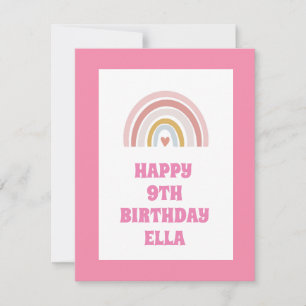 Rainbow Happy Birthday Invitation – Custom Text 
