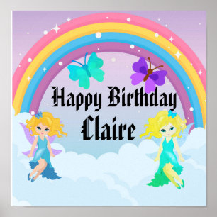 Rainbow Happy Birthday  Poster