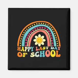 Rainbow happy last day of school for teacher kids magnet
