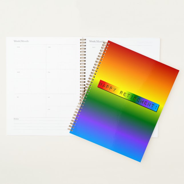 Rainbow Happy Retirement! Planner (Display)
