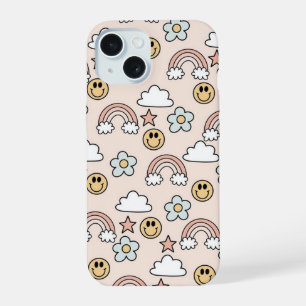 rainbow happy smile cartoon colourful illustration iPhone 15 case