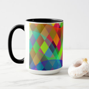 Rainbow Harlequin with colourful smoke  Mug