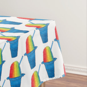 Rainbow Hawaiian Rainbow Shave Ice Dessert Hawaii Tablecloth