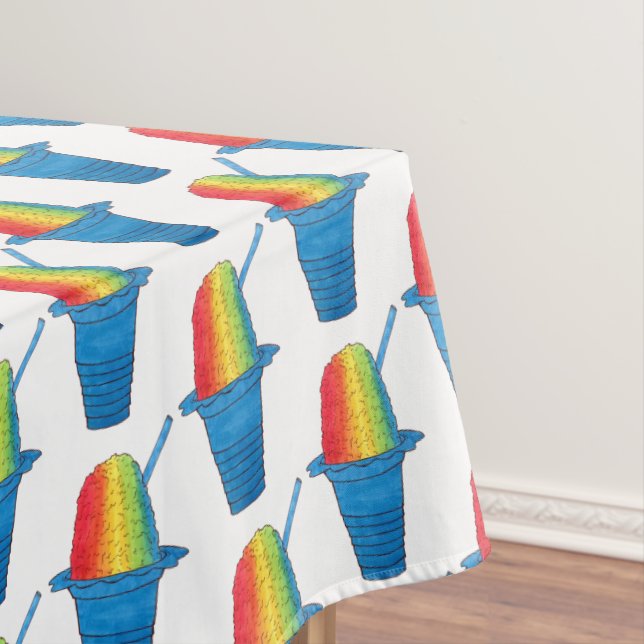 Rainbow Hawaiian Rainbow Shave Ice Dessert Hawaii Tablecloth (In Situ)