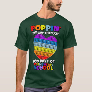 Rainbow Heart 100 Days of School T-Shirt