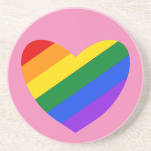 Rainbow Heart #1 Coaster