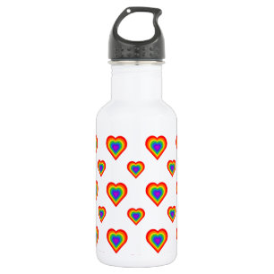 Rainbow Heart 532 Ml Water Bottle