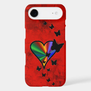 Rainbow Heart and Butterfly