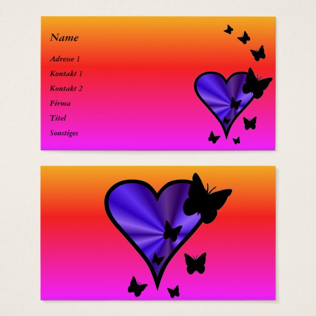 Rainbow Heart and Butterfly (Front & Back)