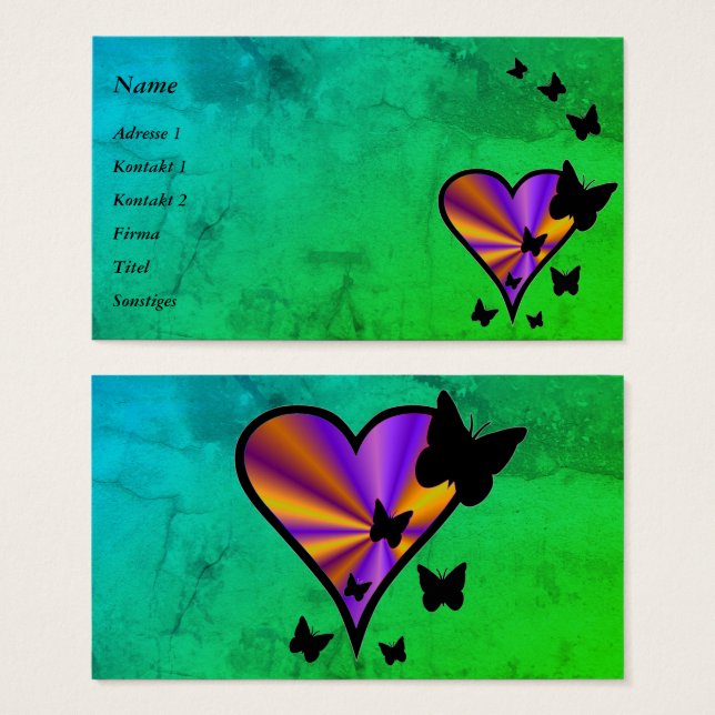 Rainbow Heart and Butterfly (Front & Back)