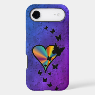Rainbow Heart and Butterfly