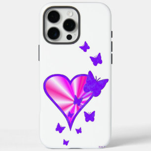Rainbow Heart and Butterfly iPhone 16 Pro Max Case