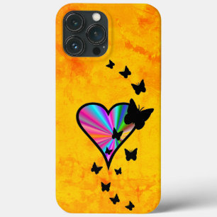 Rainbow Heart and Butterfly iPhone 13 Pro Max Case