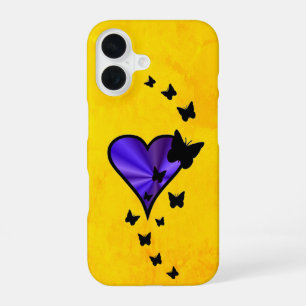 Rainbow Heart and Butterfly iPhone 16 Case