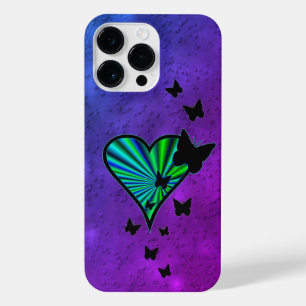 Rainbow Heart and Butterfly iPhone 14 Pro Max Case