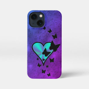 Rainbow Heart and Butterfly iPhone 13 Mini Case